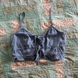 Aerie Demin crop top